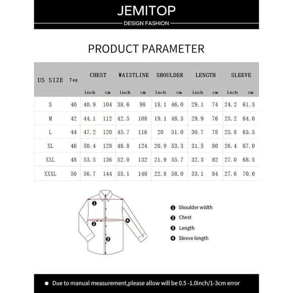 Men's Blue Stretch Wrinkle Shirts Formal Long Sleeve Slim Fit Button Down Shirt - Picture 7 of 7